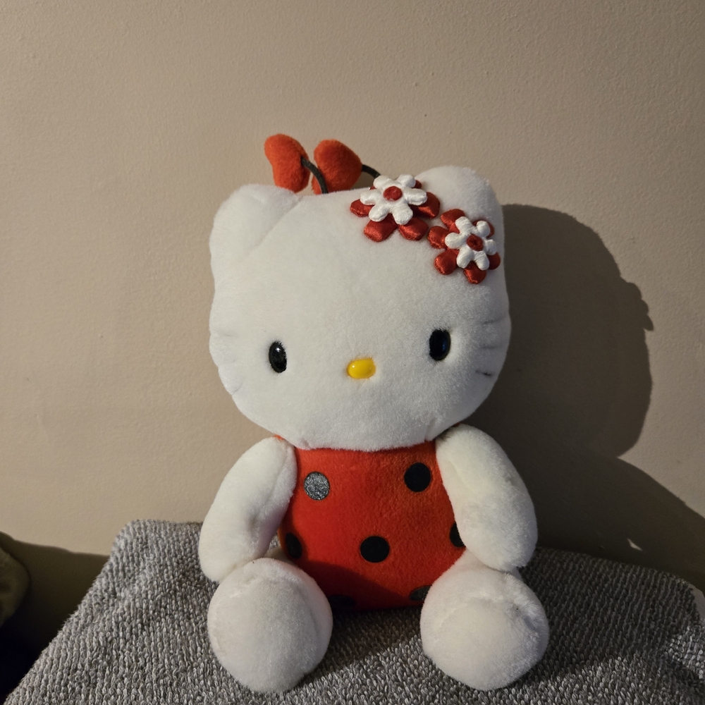 Hello Kitty Stuffed Animal - Red, White, and Black